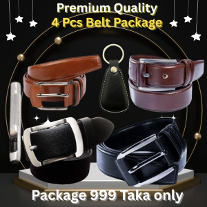 4 Pcs Belt with key ring & hole machine free