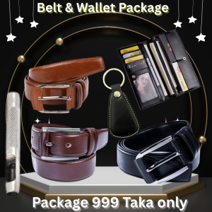3 pc Belt & 1 pc wallet with free key ring & hole machine